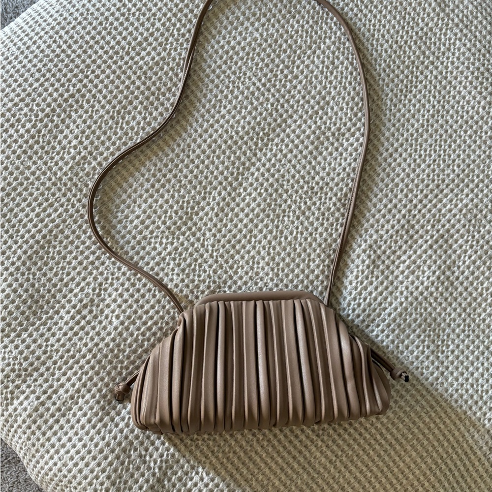 Pleated Dumpling Crossbody Bag - image 1